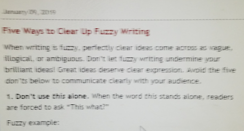 Fuzzy writing